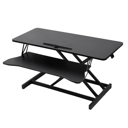 Verstellbarer Stehpult-Konverter – Höhenverstellbarer Schreibtischaufsatz Schwarz