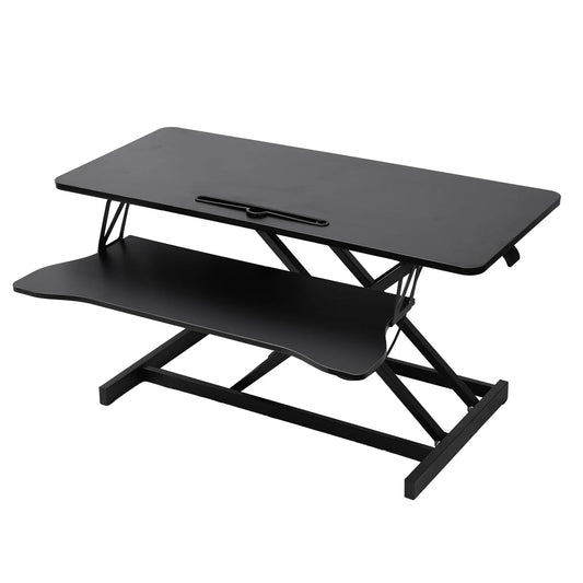 Verstellbarer Stehpult-Konverter – Höhenverstellbarer Schreibtischaufsatz Schwarz