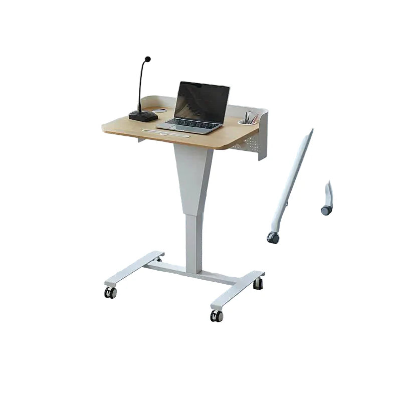 Mobiles Multimedia Rednerpult aus Holz – Konferenztisch für Schule und Büro