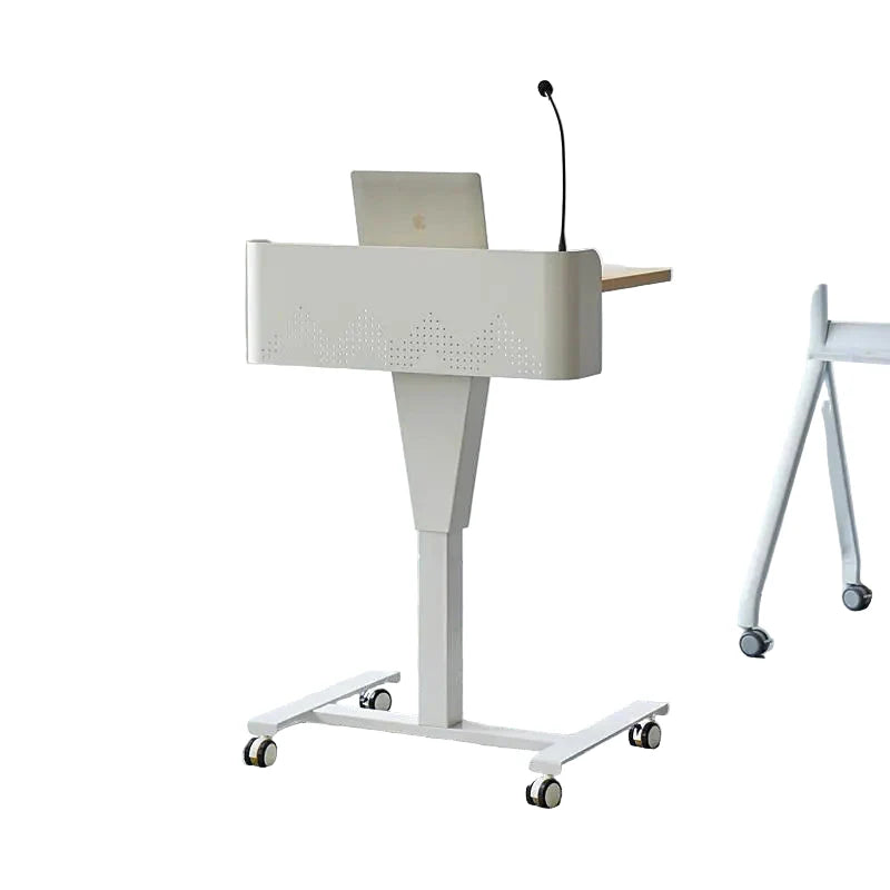 Mobiles Multimedia Rednerpult aus Holz – Konferenztisch für Schule und Büro