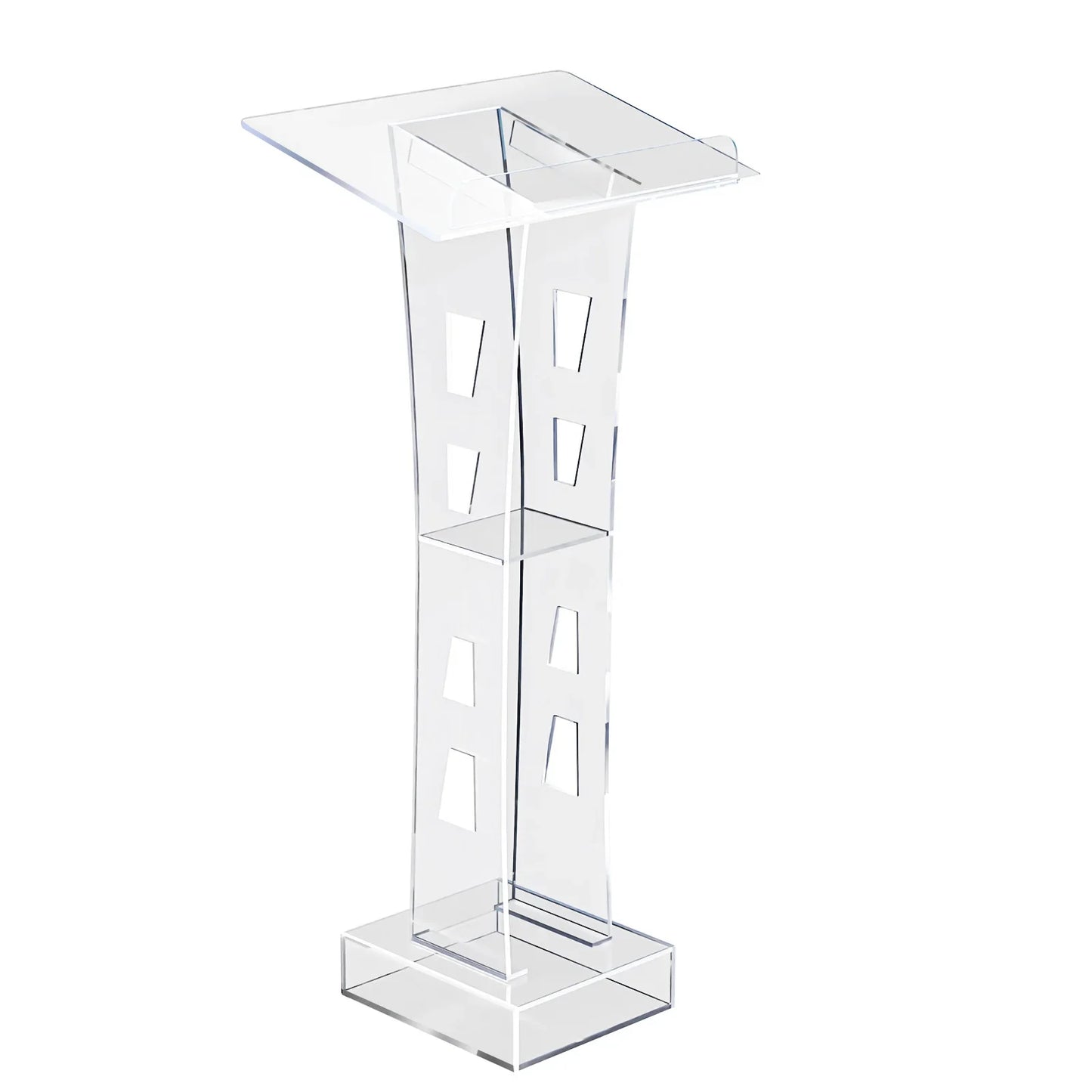 Acryl Rednerpult mit LED-Beleuchtung – Transparentes Podium für Kirche, Schule und Konferenz