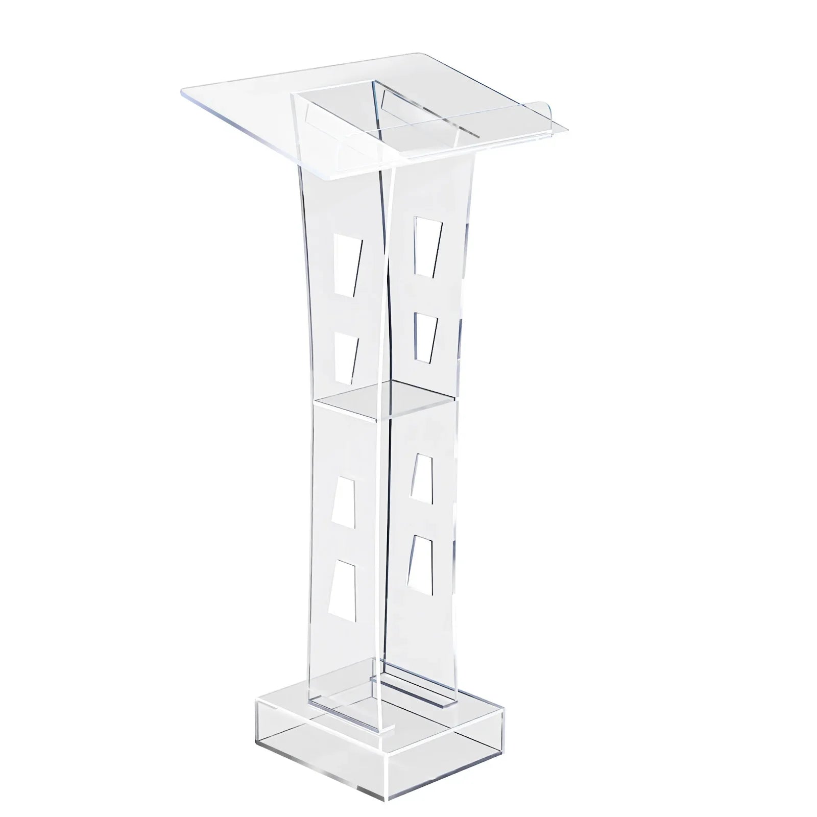 Acryl Rednerpult mit LED-Beleuchtung – Transparentes Podium für Kirche, Schule und Konferenz