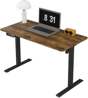 Elektrisch höhenverstellbarer Schreibtisch – 100 × 60 cm, Computertisch in Weiß